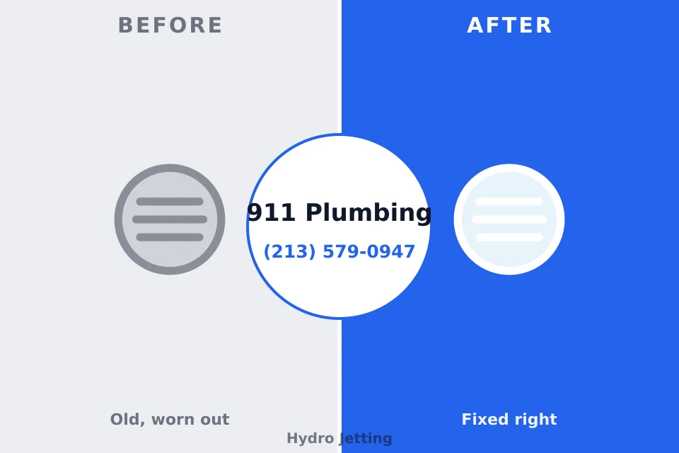 Before and after: plumbing repair Hide-A-Way Lake, MS